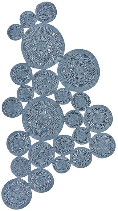 Rope binnen / buiten Blue tapijt | Maat: 160 × 230 cm