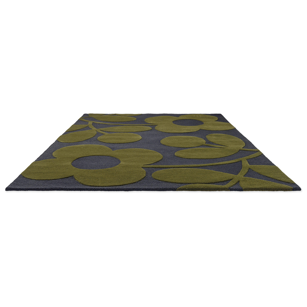 Sprig stem marine designer wol tapijt | Maat: 200 × 280 cm
