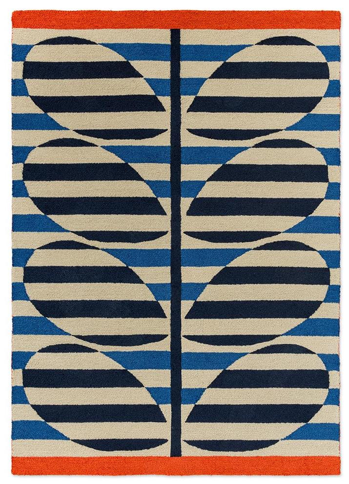 Stripy stem azuur outdoor tapijt | Maat: 140 × 200 cm