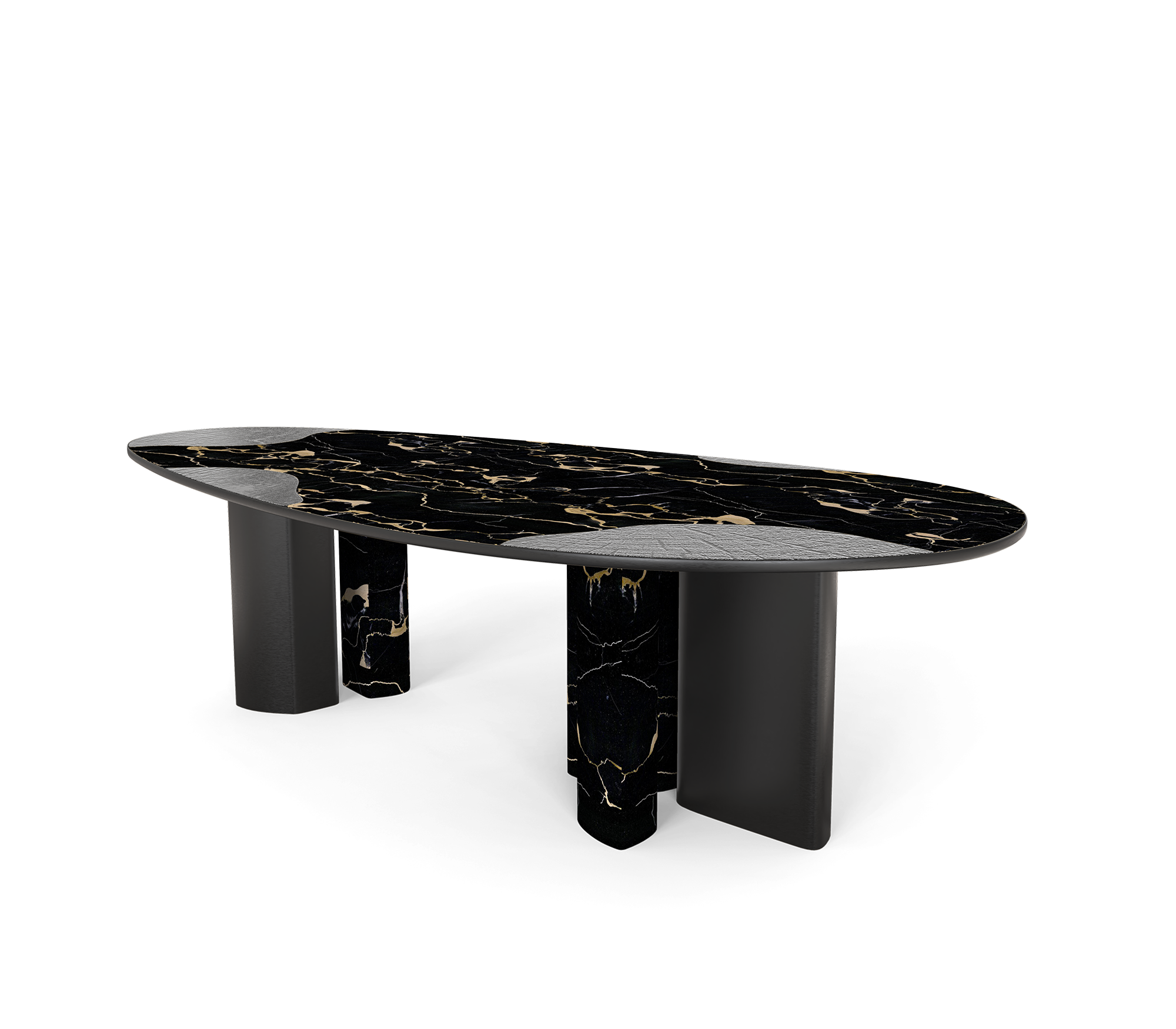 Athena Portoro marmer en onyx eettafel