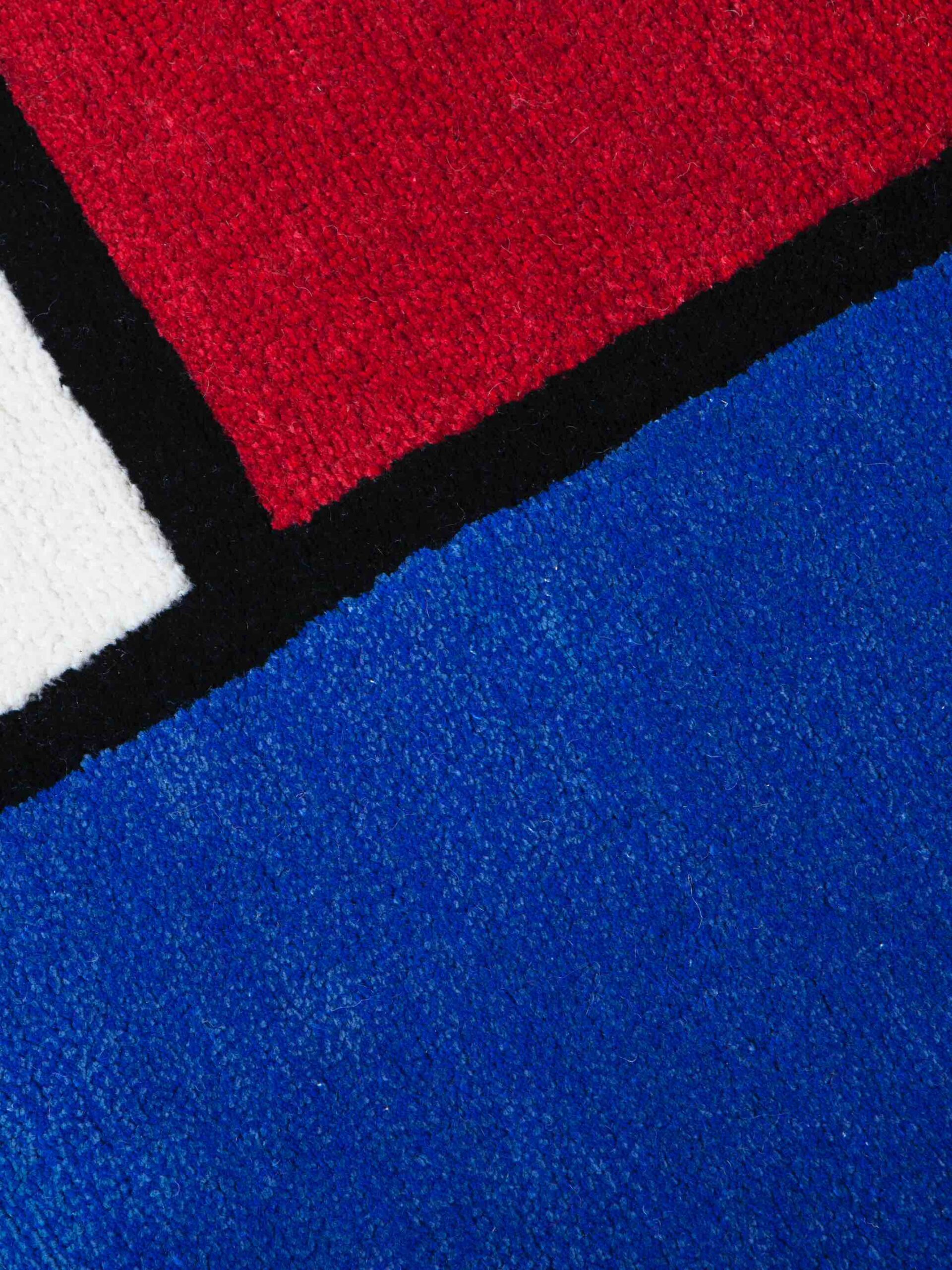 Mondriaan loper handgeweven vloerkleed