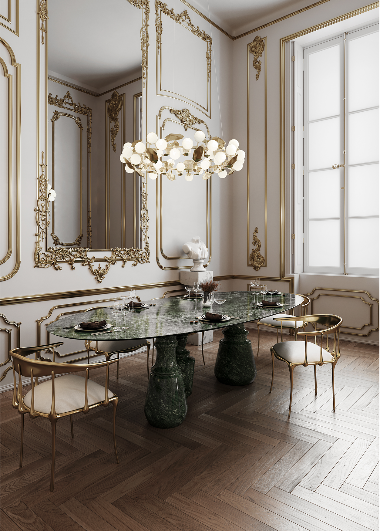 Obsidian ovale XL Guatemala eettafel