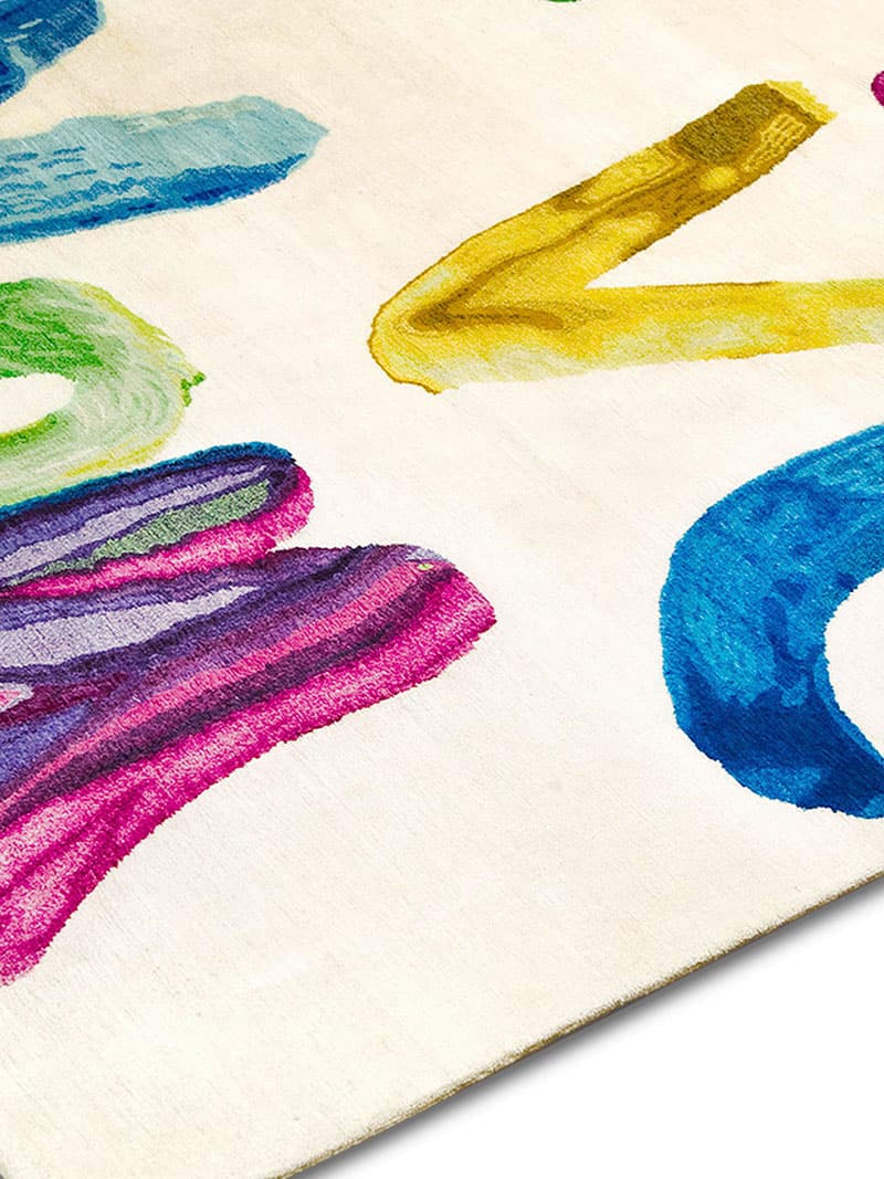 I love You luxe handgeknoopt tapijt