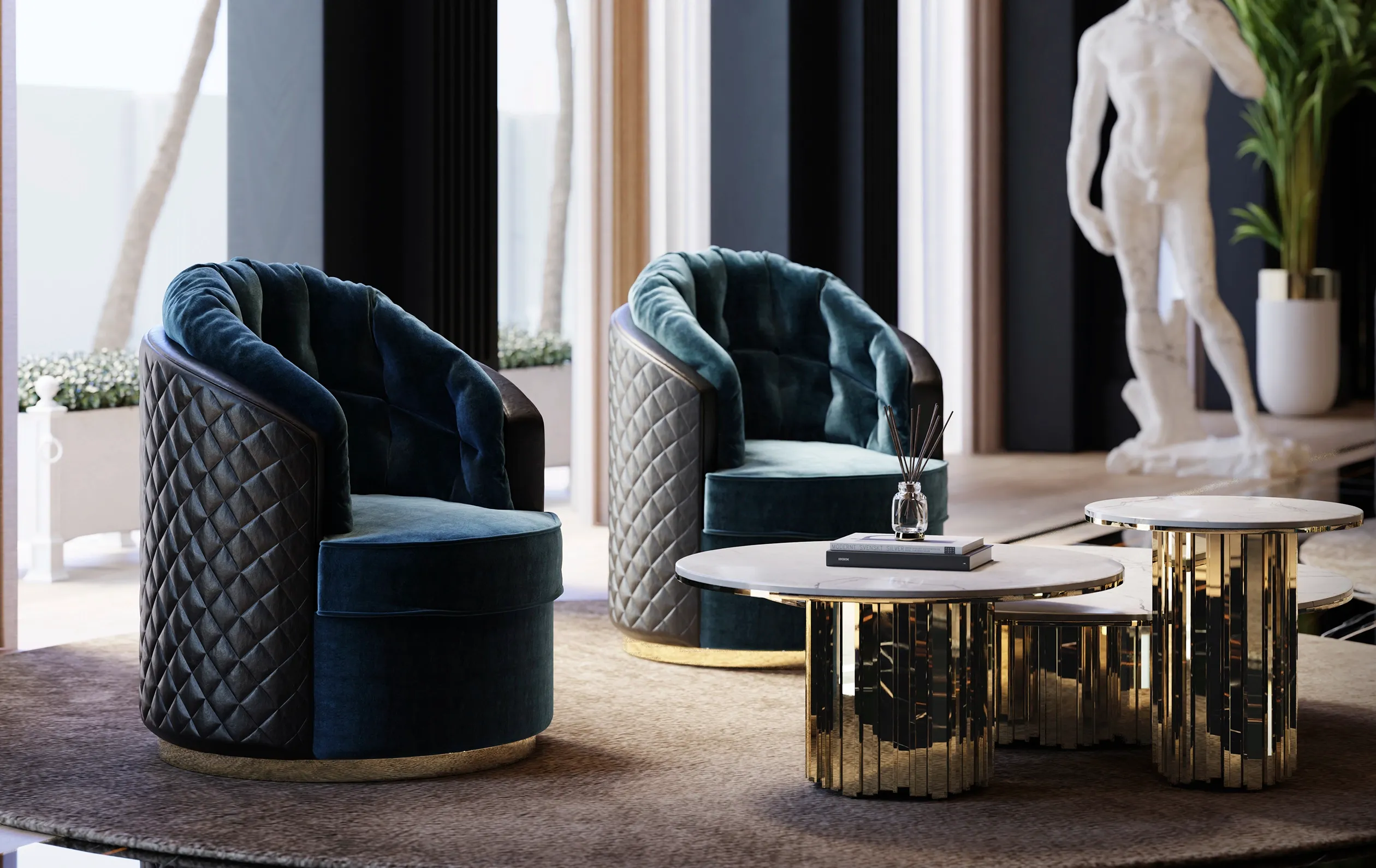 Luxe draaibare fauteuil - 3