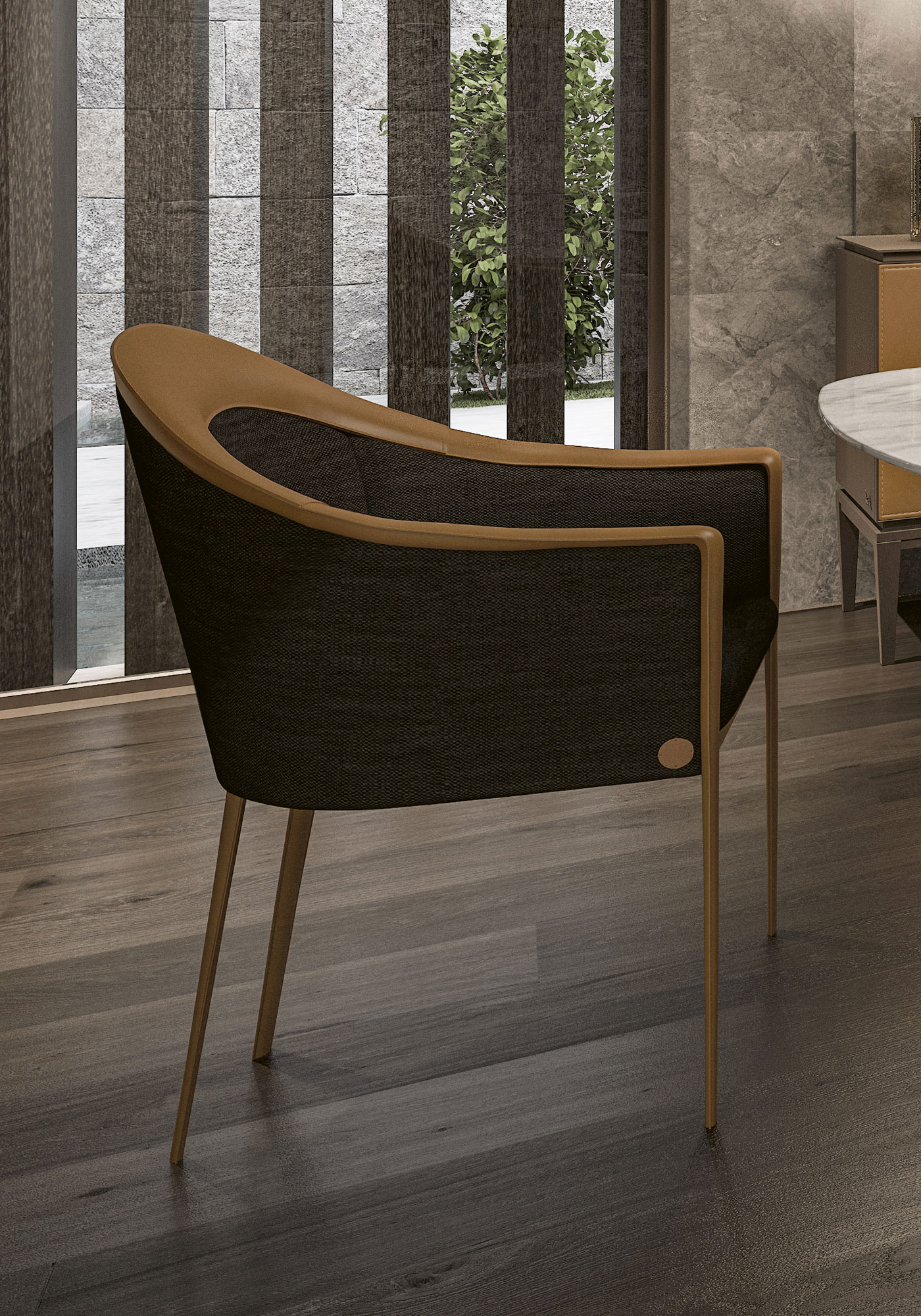 Stoel met armleuningen