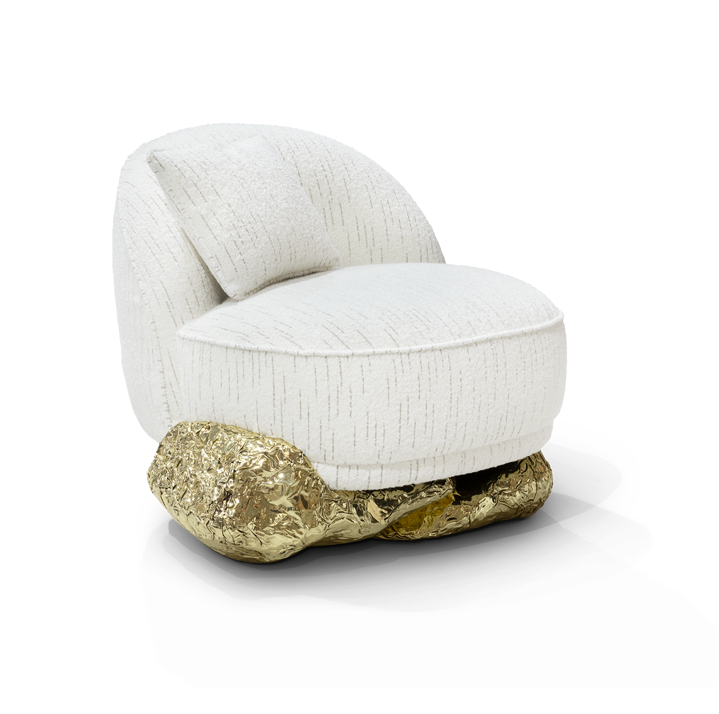 Angora witte fauteuil
