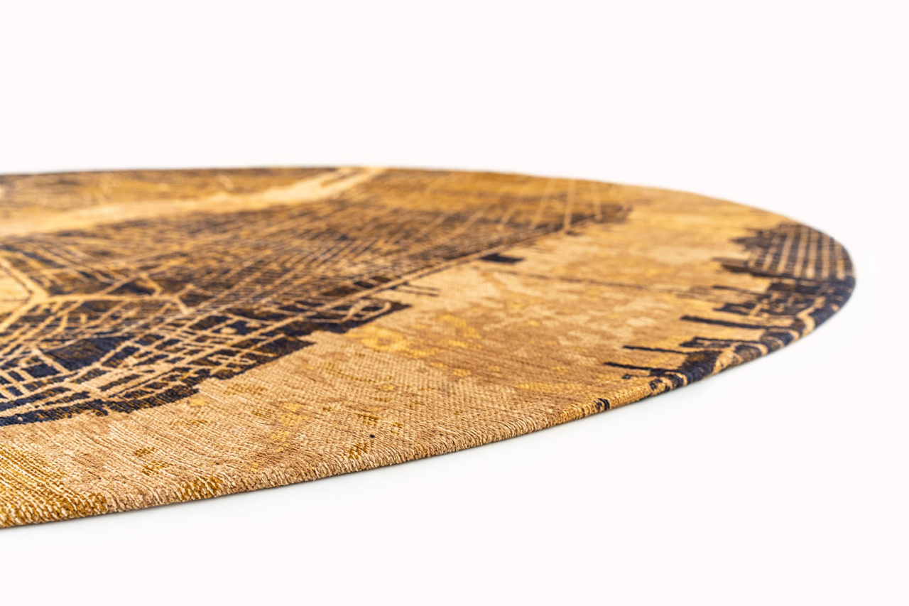 Gatsby Gold rond tapijt | Maat: Ø 240 cm