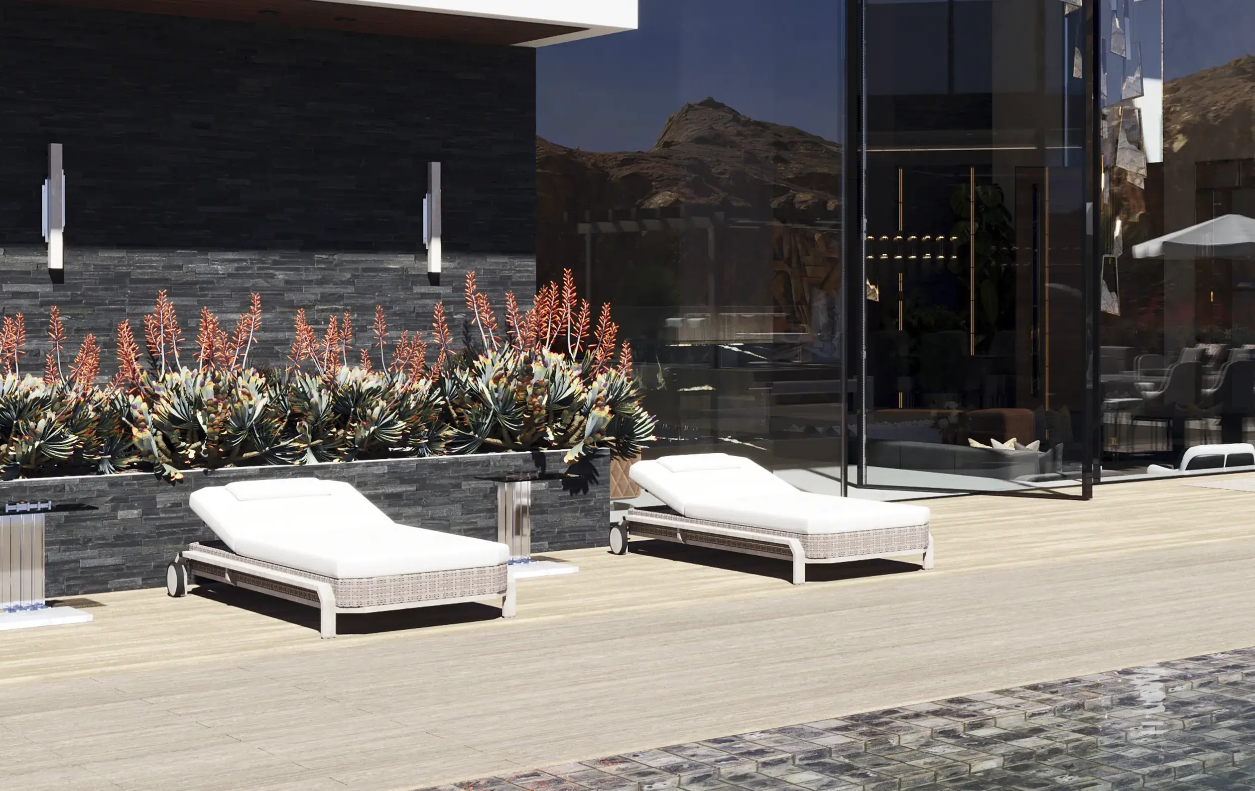 Heritage houten tuinligstoel