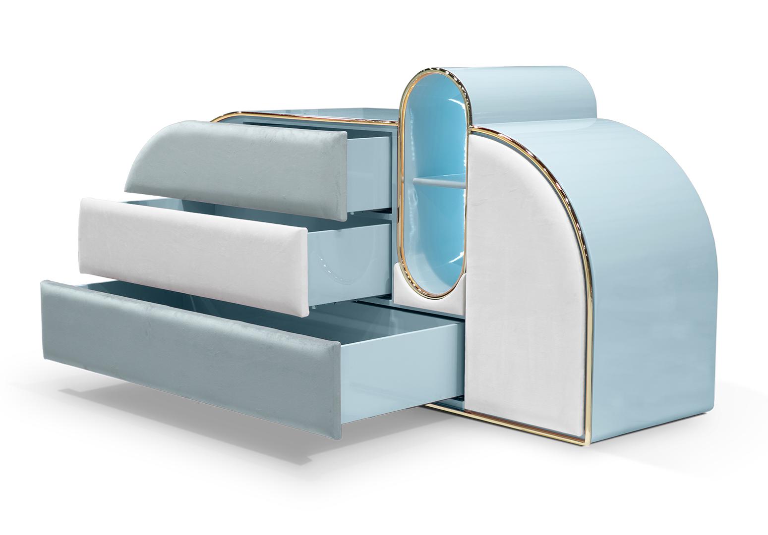 Candy Coated ladekast met drie laden