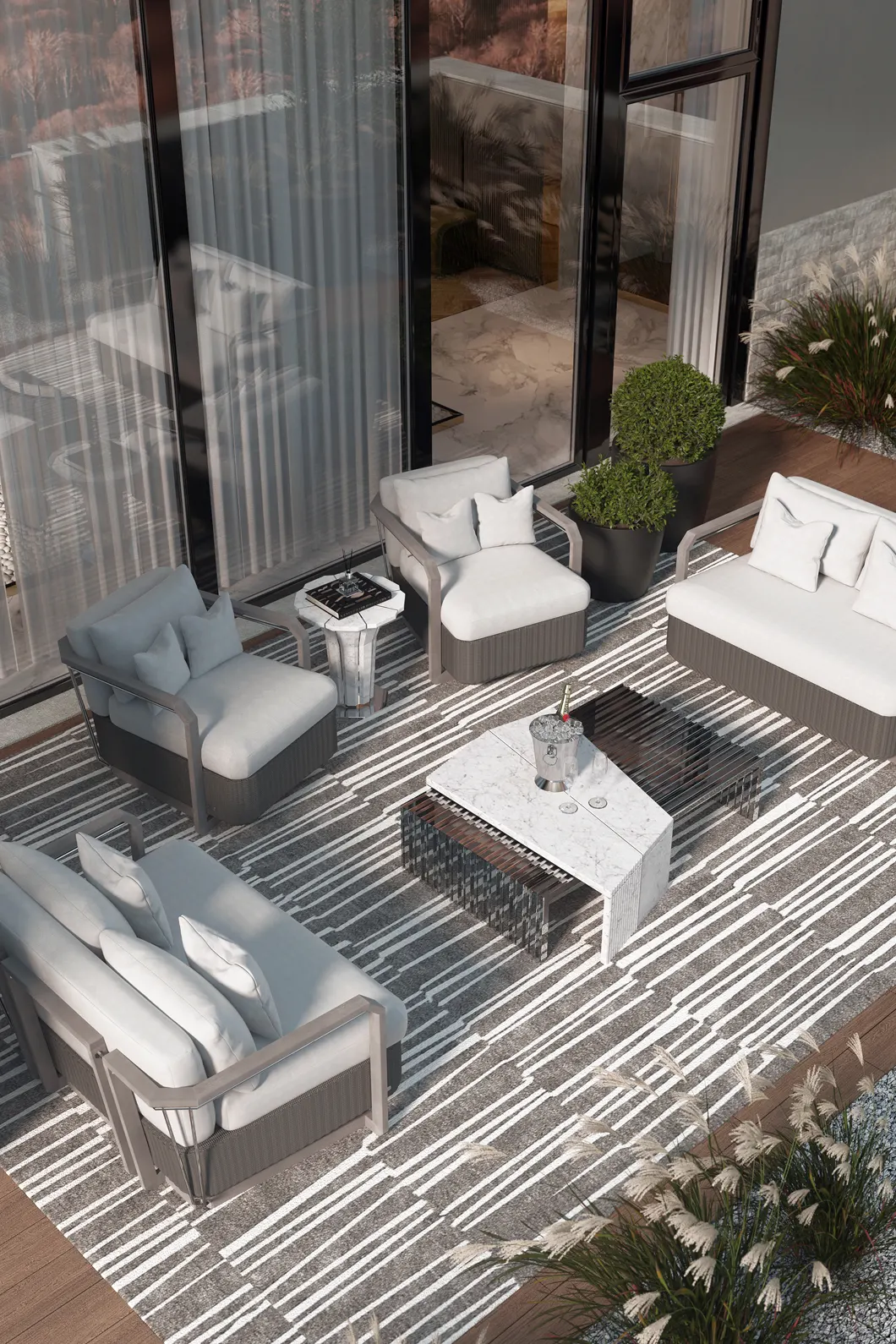 Heritage grijze tuinsofa - 3