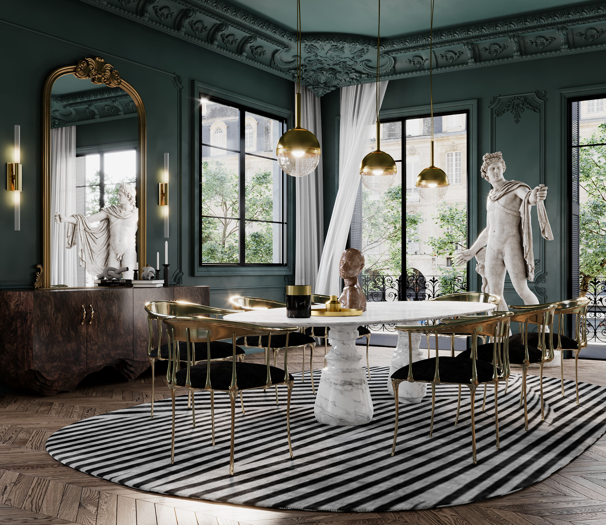 Obsidian ovale XL Estremoz eettafel