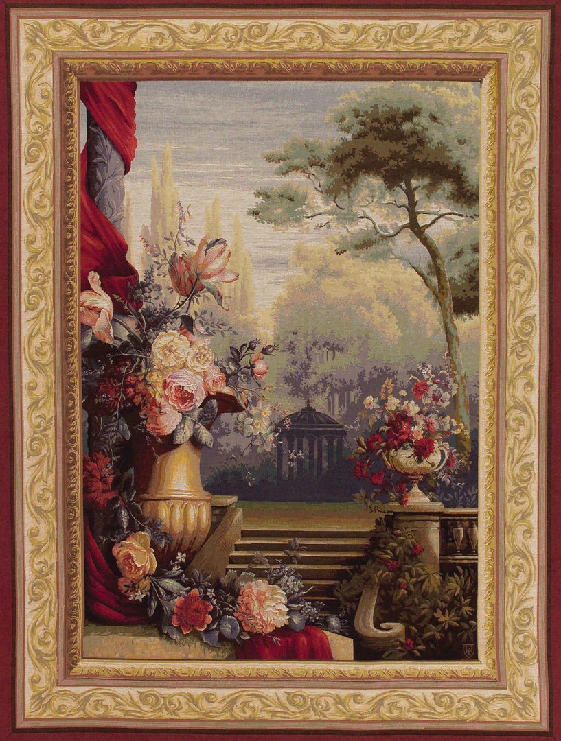 Bouquet and Garden wandtapijt | Maat: 110 × 150 cm