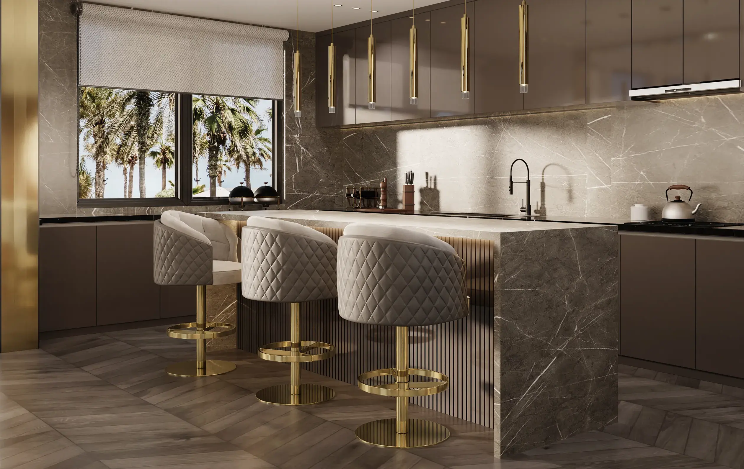 Luxe draaibare barkruk - 1