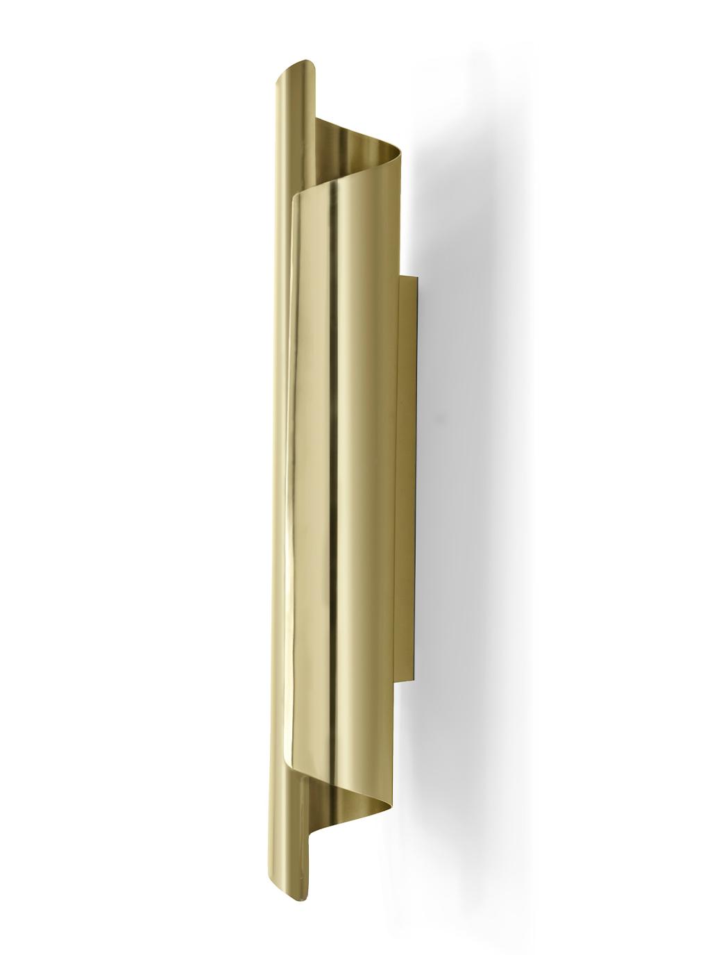 Verouderd messing wandlamp