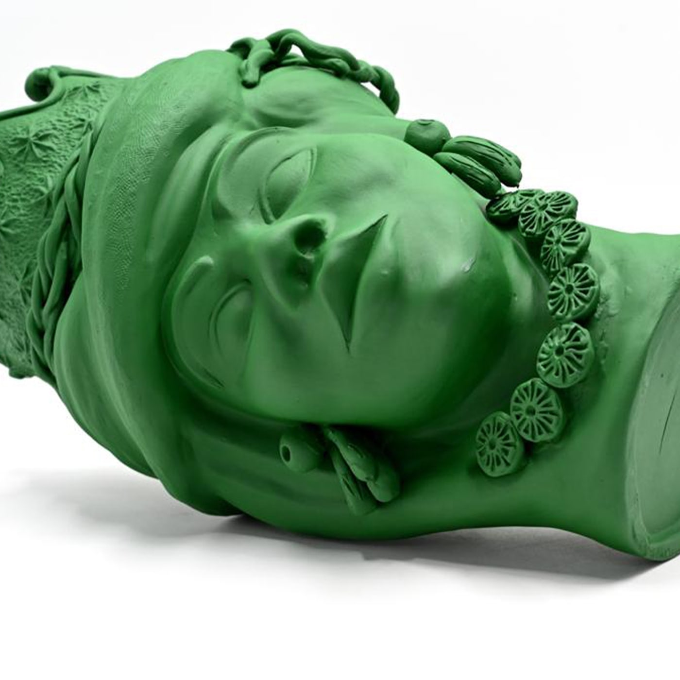 Moor's Head groene sculptuur