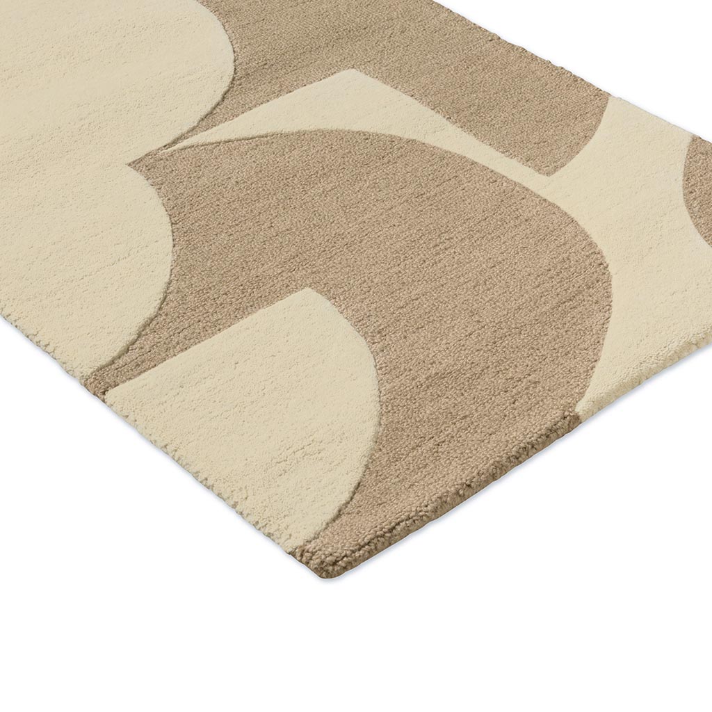 Prism Flower Mushroom/Ecru vloerkleed | Maat: 67 × 230 cm