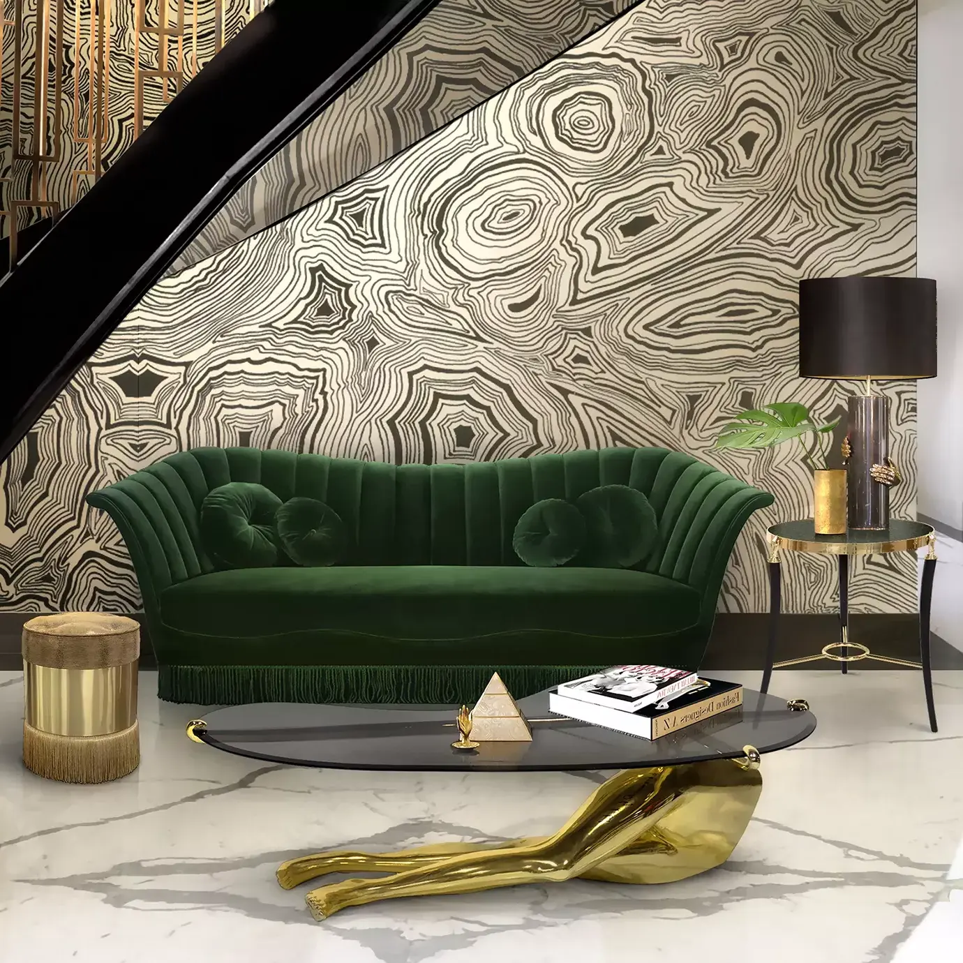 Gisette pauwenveer bijzettafel