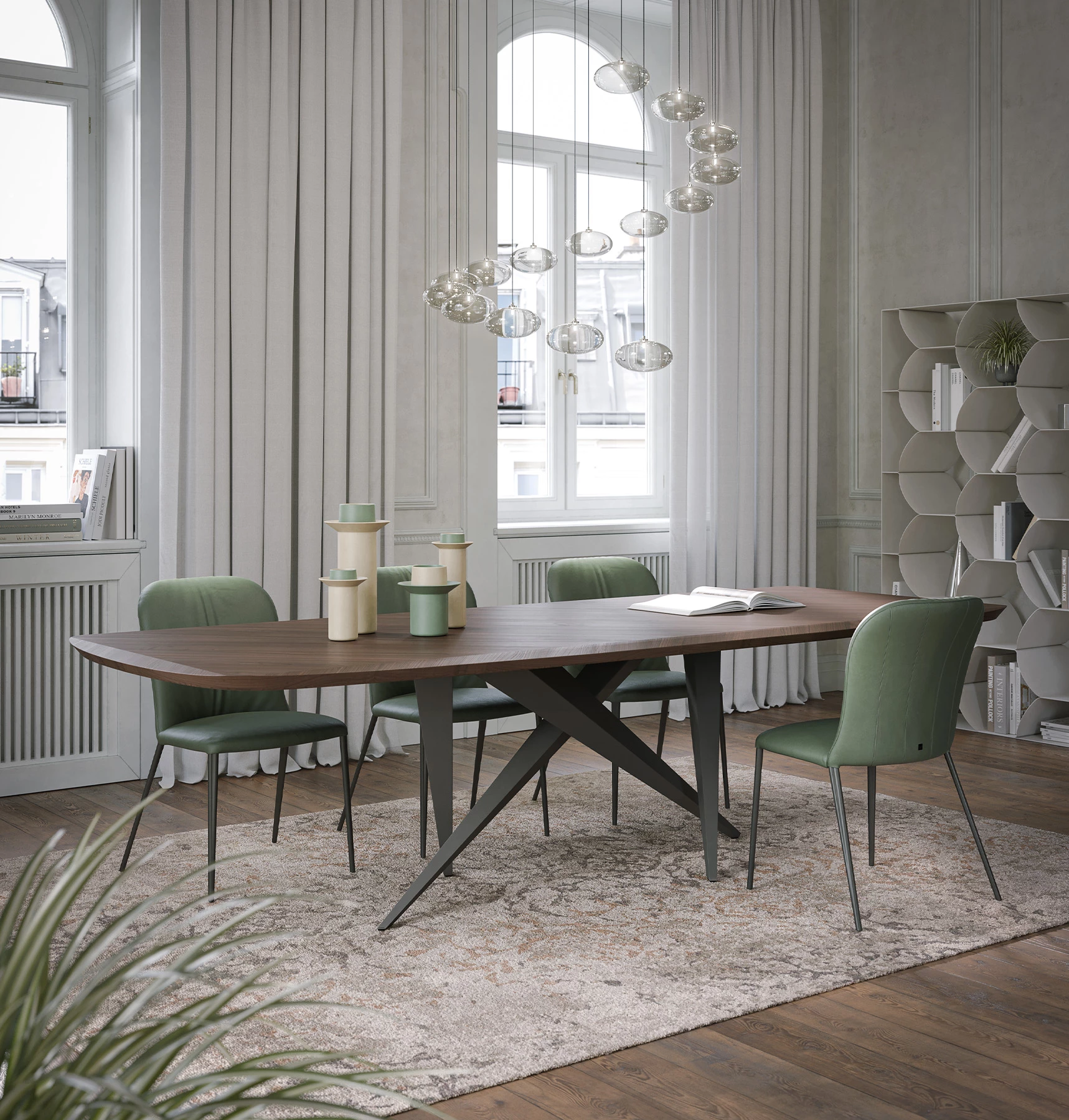 Thunder silk houten eettafel