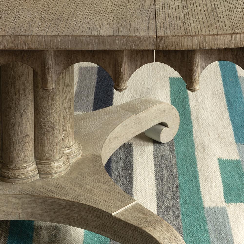 Longwood Greyed Oak ovale eettafel