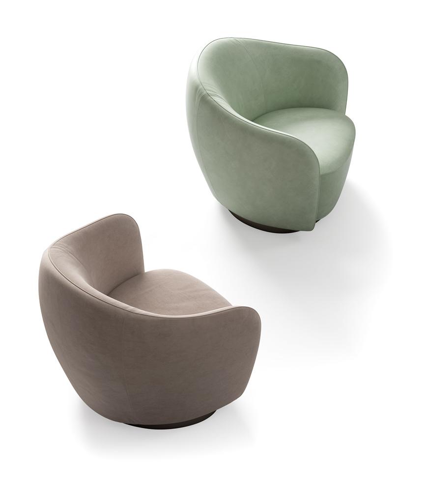 Isabel gebogen fauteuil | Bekleding: Leather type A