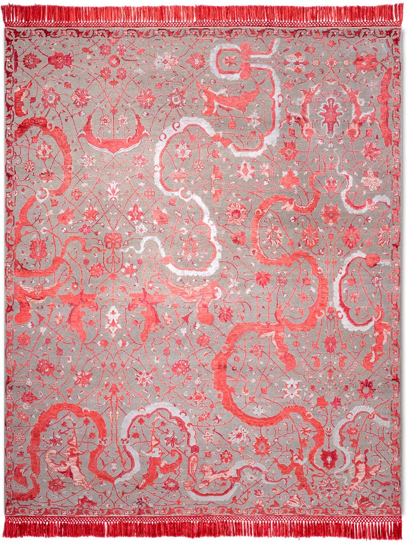 Tabriz Red luxe tapijt | Maat: 274 × 365 cm