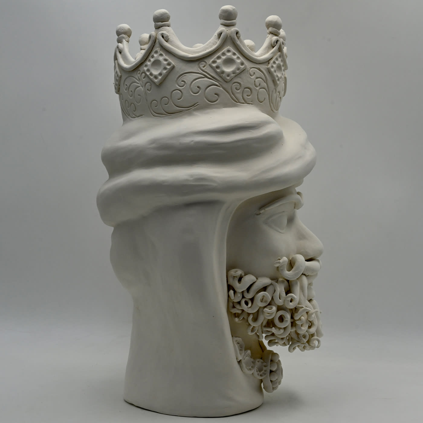 Moor's Head grijze sculptuur