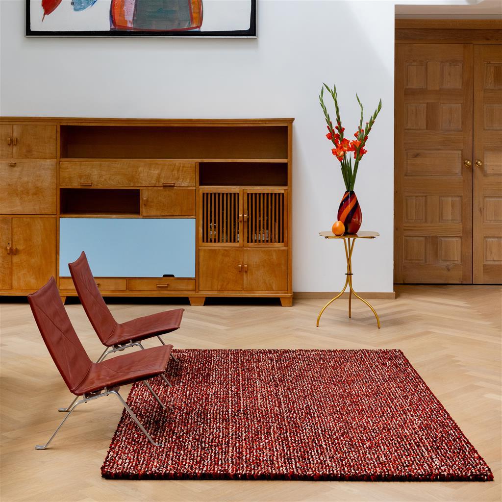 Pop-art rood shag gevilt tapijt | Maat: 160 × 230 cm