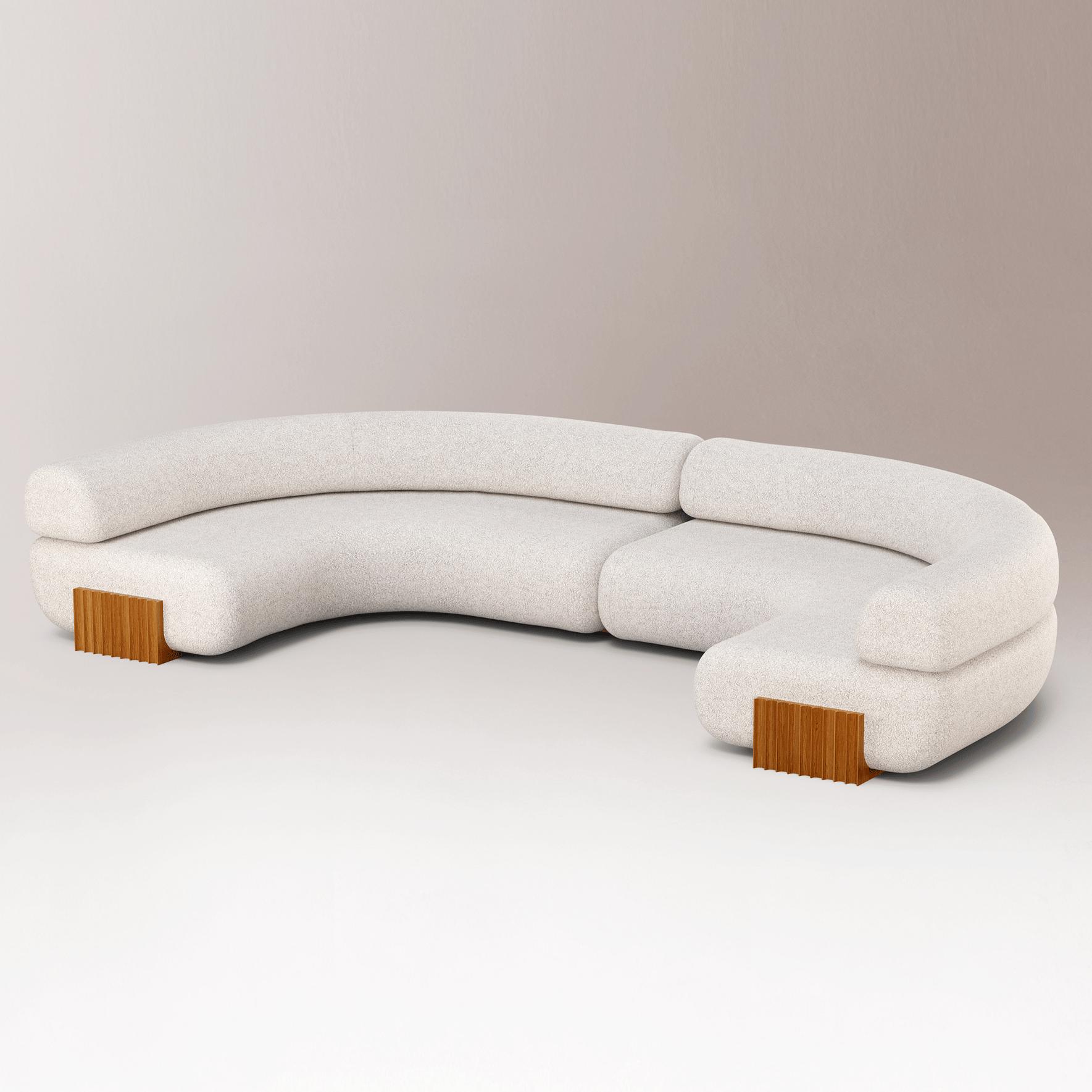 Carmel houten modulaire bank