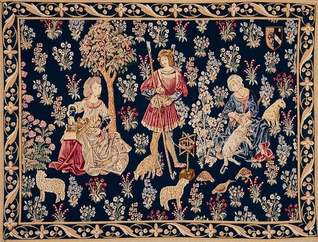 Wool Work wandtapijt met rand | Maat: 75 × 100 cm Wool Work wandtapijt met rand | Maat: 75 × 100 cm