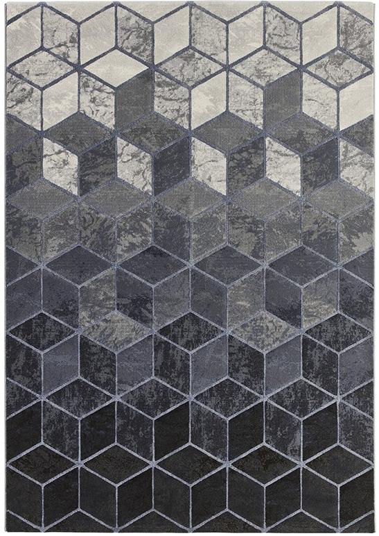 Geometrisch Grey tapijt | Maat: 200 × 290 cm