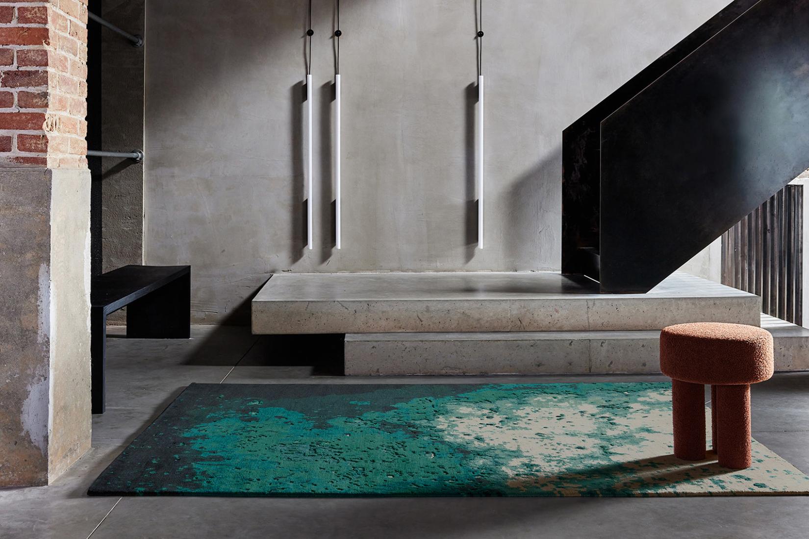 Dip Deep Turquoise tapijt | Maat: 170 × 240 cm