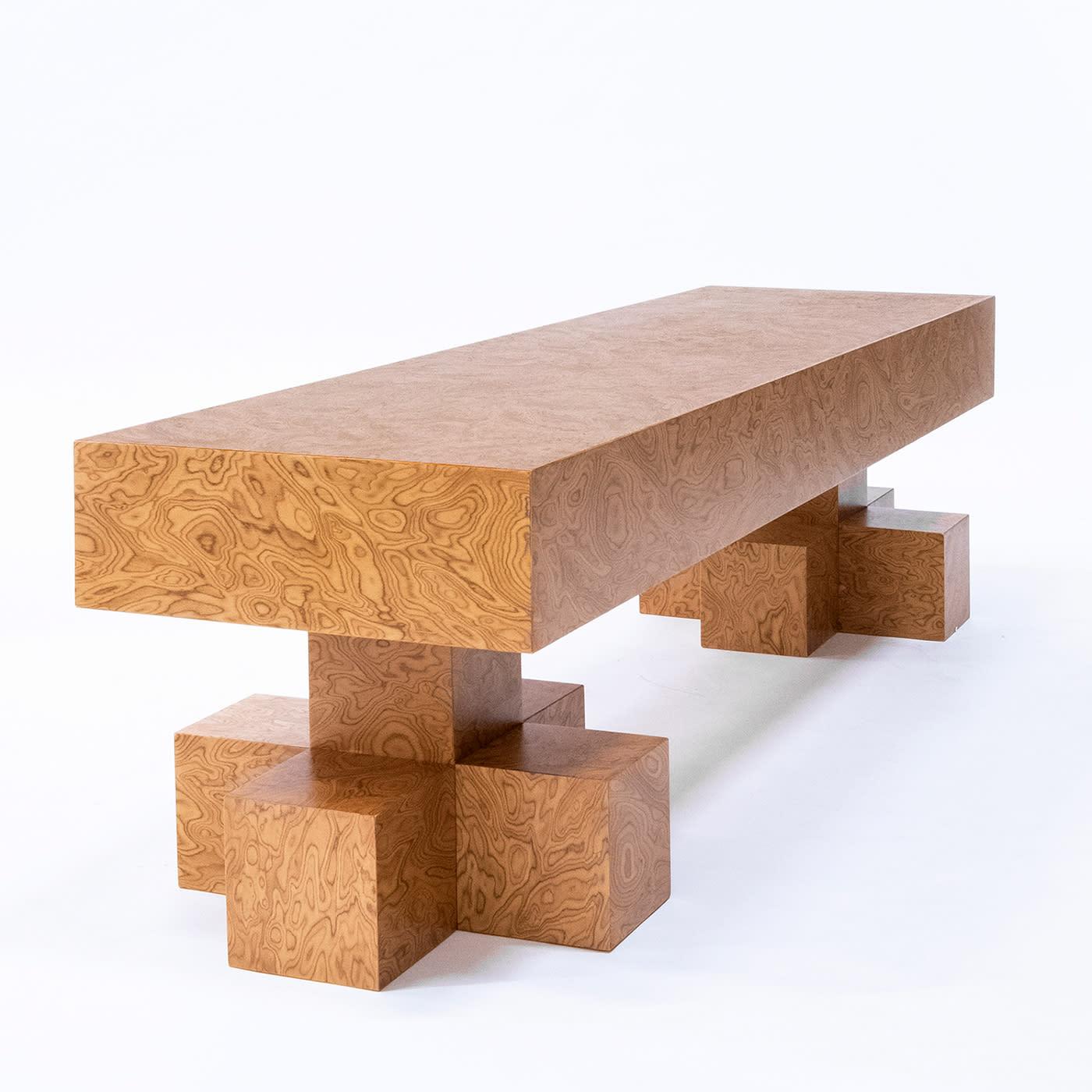 Minimalistische houten bank