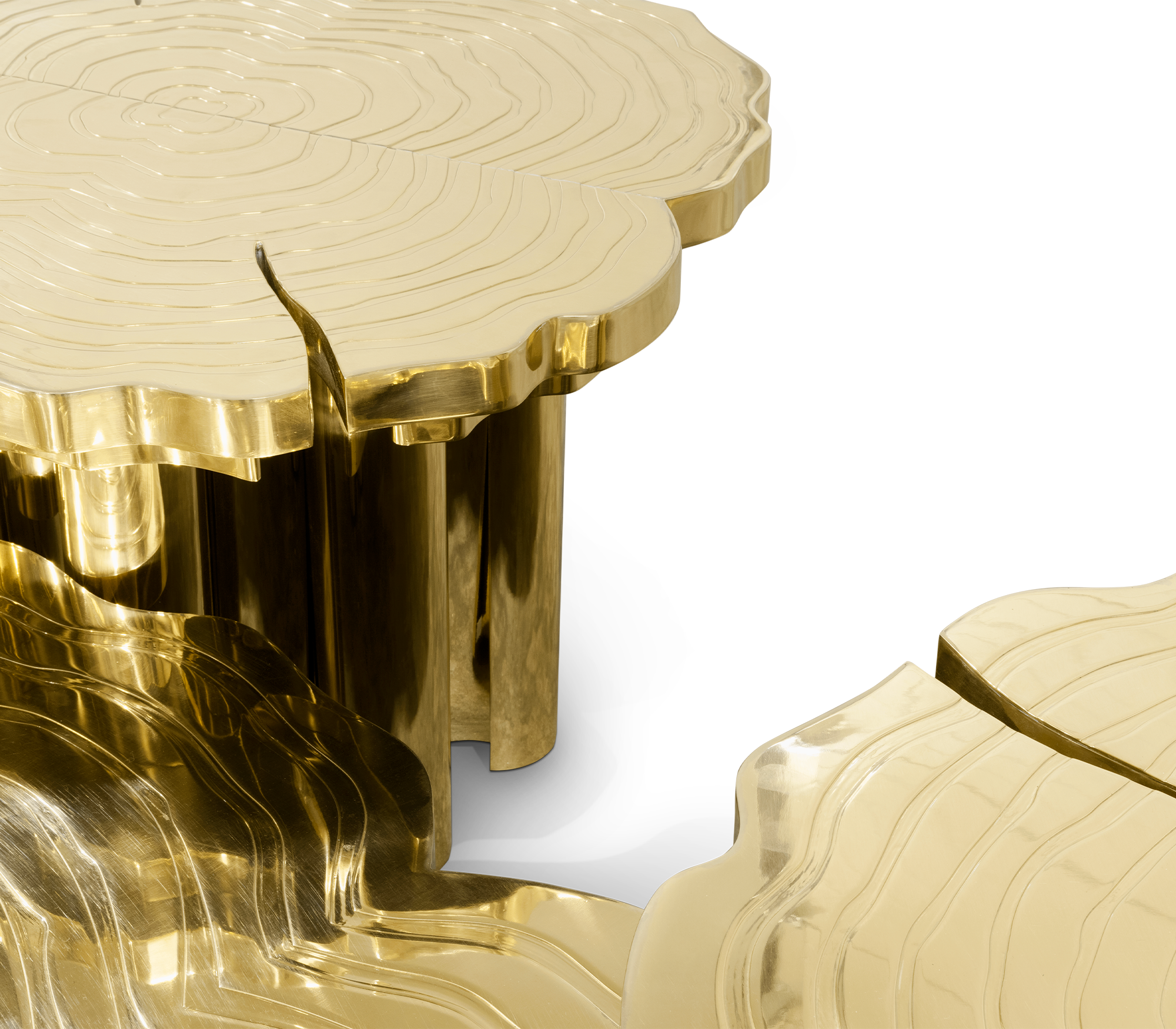 Fortuna gouden 3-delige salontafelset