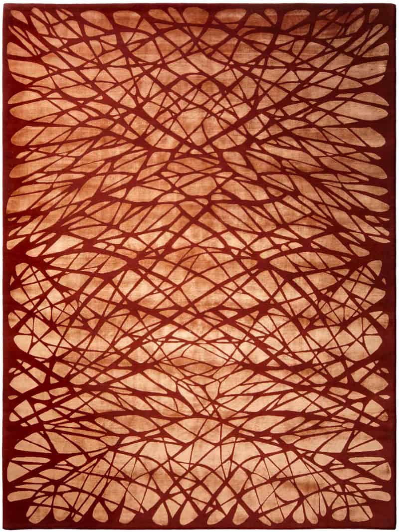 Dresden Orange handgeknoopt tapijt | Maat: 300 × 400 cm