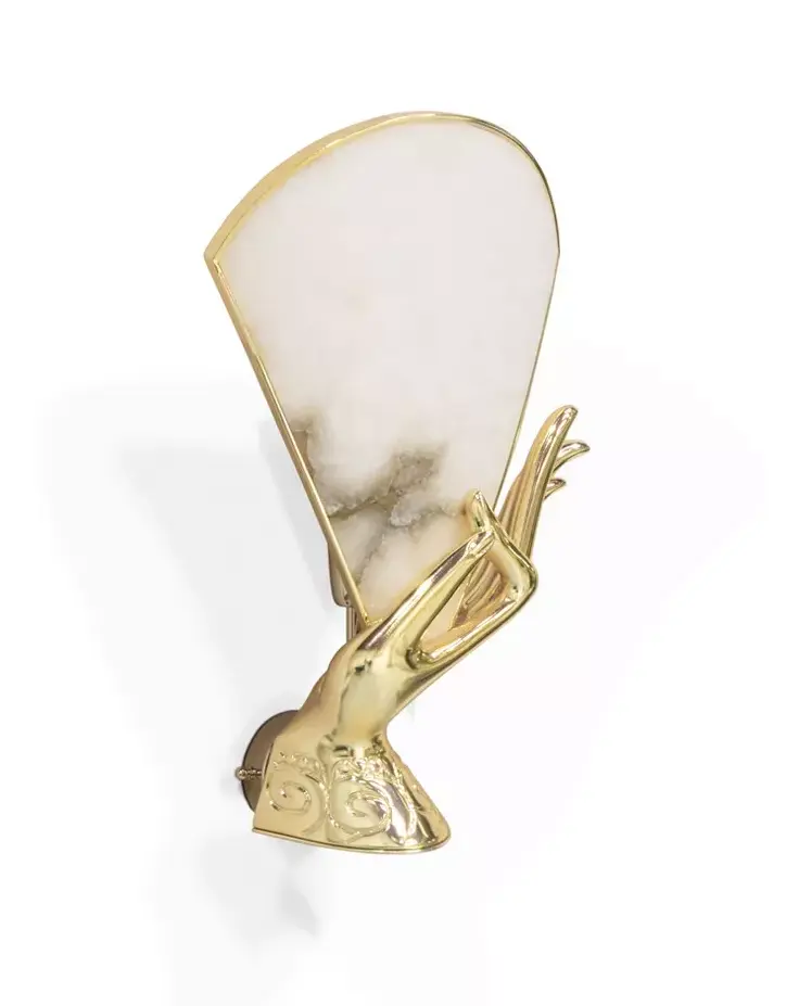 Muse albast wandlamp