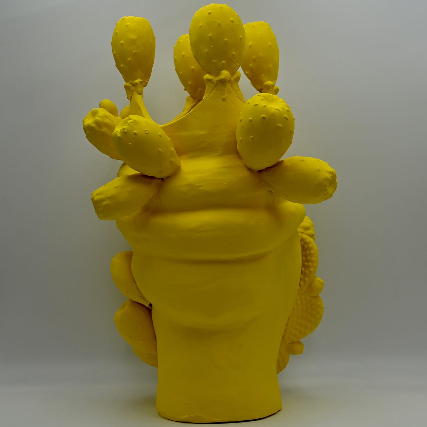 Moor's Head gele handgemaakte sculptuur