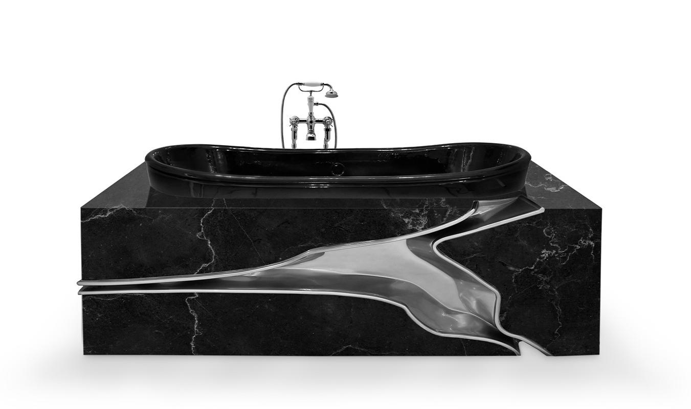 Gebroken marmer badkuip