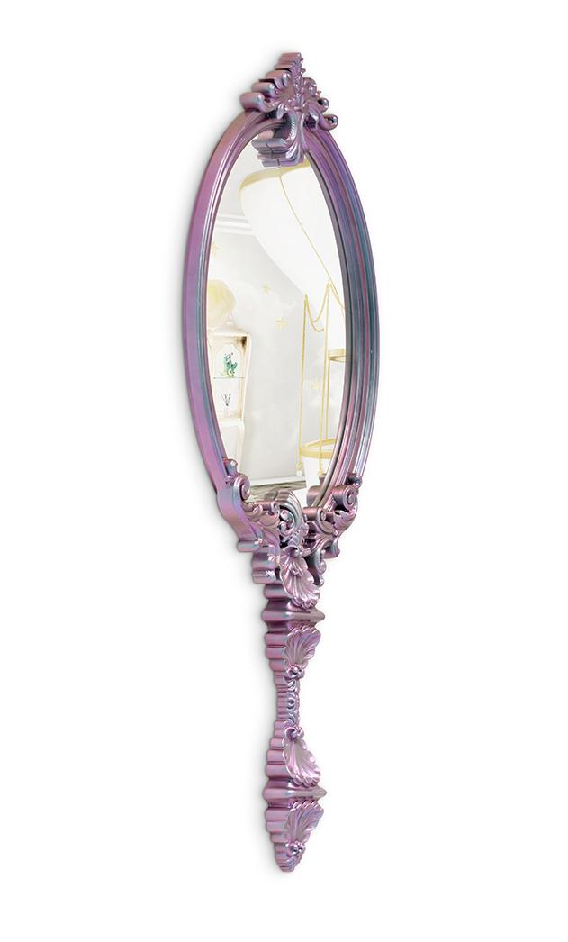 Mystic Chameleon roze wandspiegel