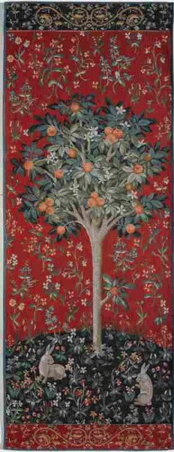 Medieval Orange Tree wandtapijt