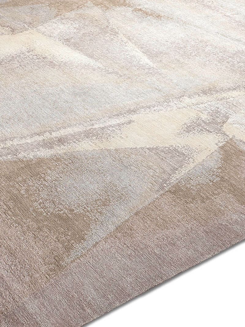 Zand handgeknoopt tapijt