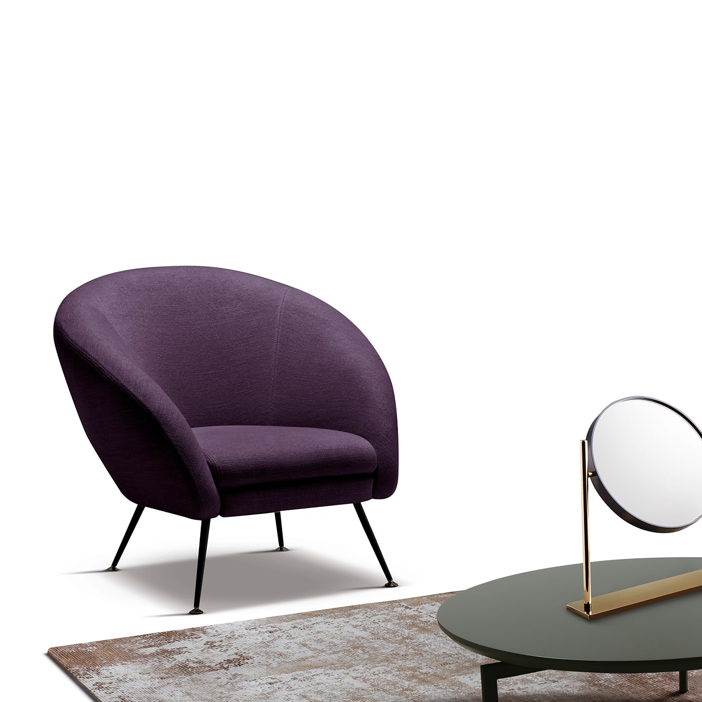 Ziggy paarse fauteuil