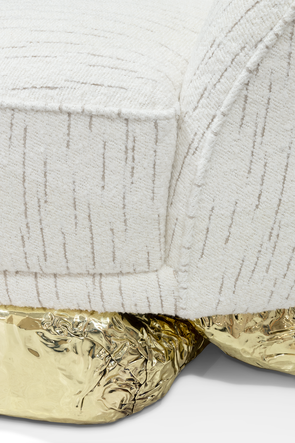 Angora witte fauteuil