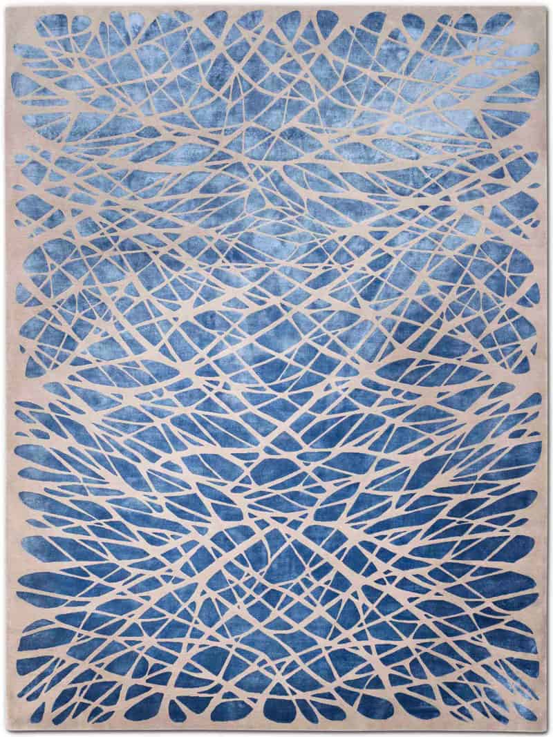 Dresden Navy Blue handgeknoopt tapijt | Maat: 170 × 240 cm