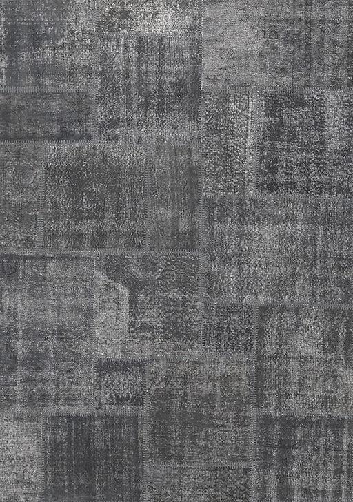 Donkergrijs patchwork tapijt | Maat: 275 × 365 cm