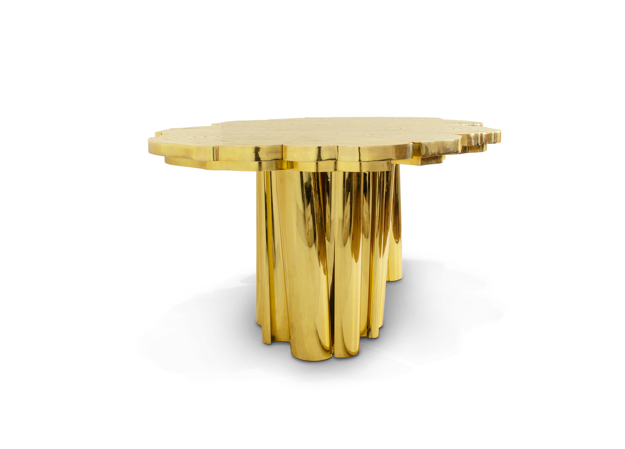 Artisan gouden eettafel | Afmetingen: B 350 cm