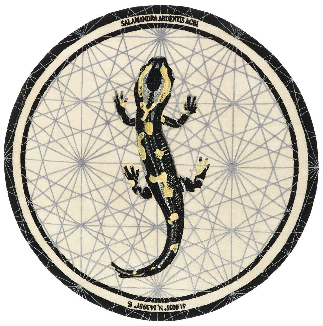 Salamandra Ardentis Agri rond designer handgeweven tapijt | Maat: Ø 220 cm Salamandra Ardentis Agri rond designer handgeweven tapijt | Maat: Ø 220 cm