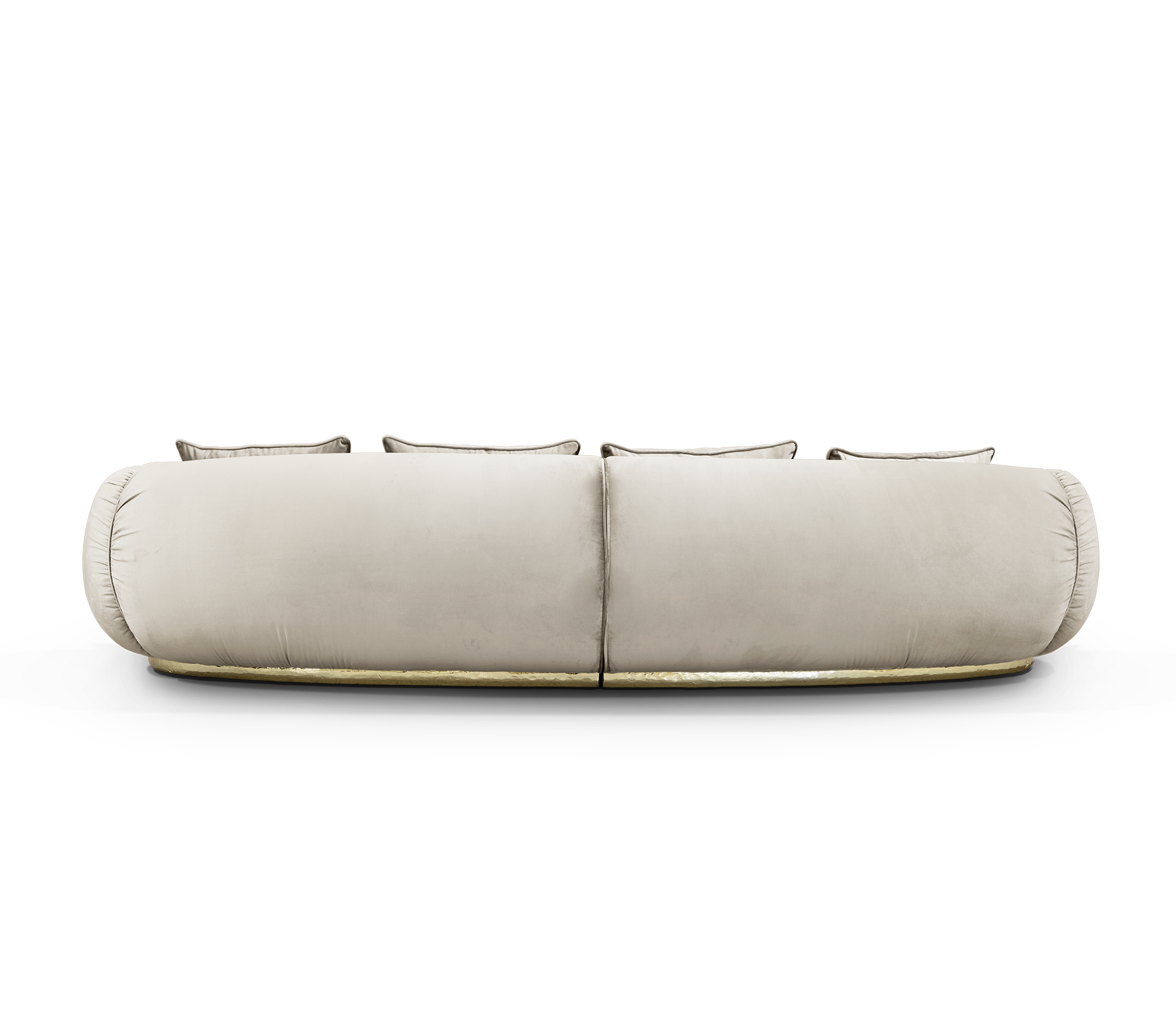 Solara crème gebogen luxe bank