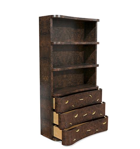 Designer houten boekenkast
