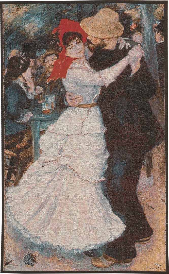 Bougival Dance, Pierre-Auguste Renoir wandtapijt | Maat: 75 × 125 cm