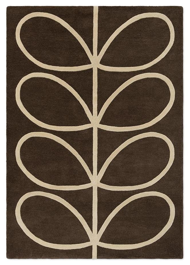 Giant Linear Stem Walnut vloerkleed